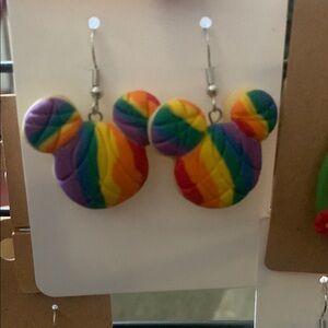 Rainbow Mouse Earrings